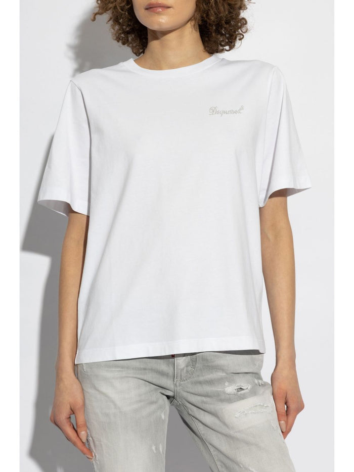 Dsquared2 T-shirt Bianco Donna 3