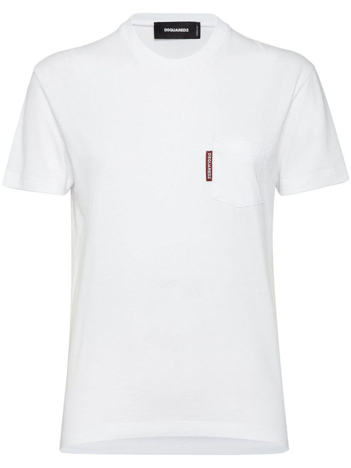 Dsquared2 Damen T-Shirt Just Right Fit Label in weiß 1