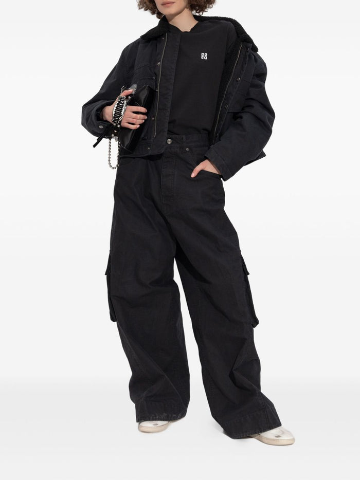 Dsquared2 Damen T-Shirt mit Logo-Print in Schwarz 2