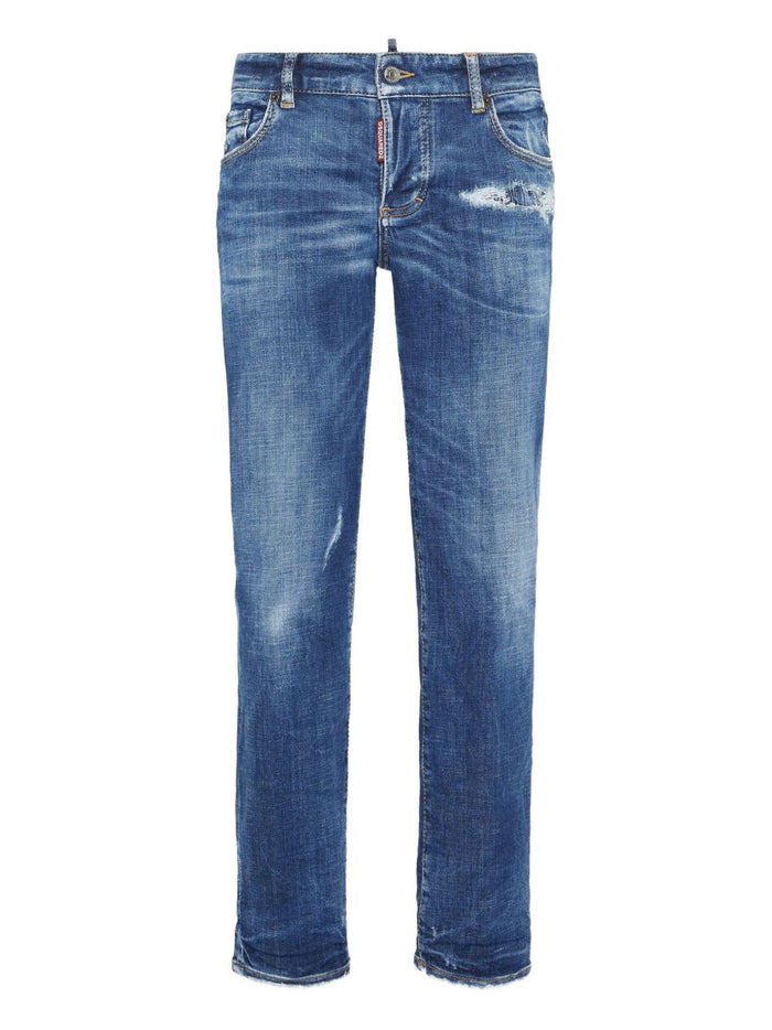 Dsquared2 Damen Blaue Jeans mit Rissen 1