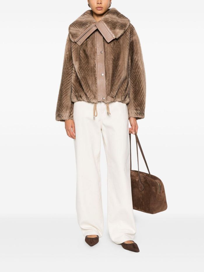 Sword 6644 Giubbino Marrone Donna Ecopelliccia 1