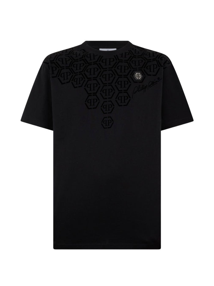 Philipp Plein T-shirt Nero Uomo Monogramma 4