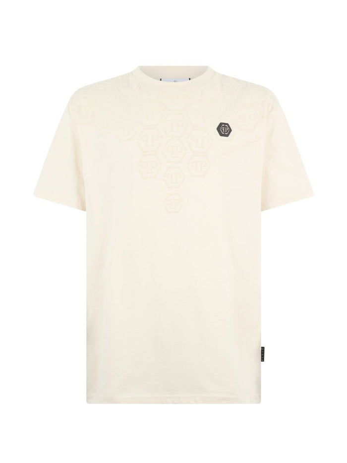 Philipp Plein T-shirt Beige Uomo Girocollo 4