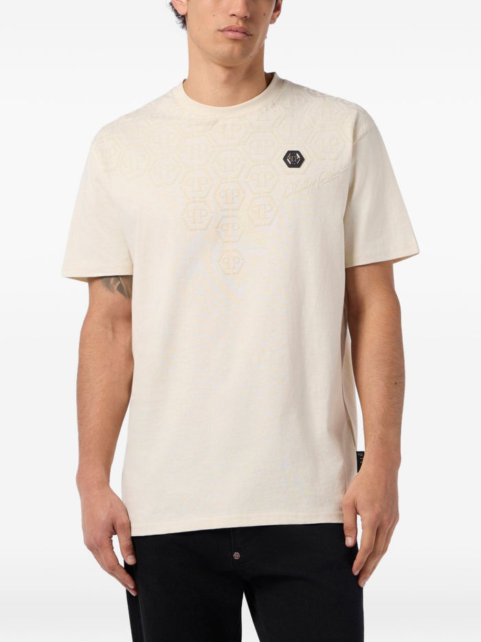 Philipp Plein T-shirt Beige Uomo Girocollo 1