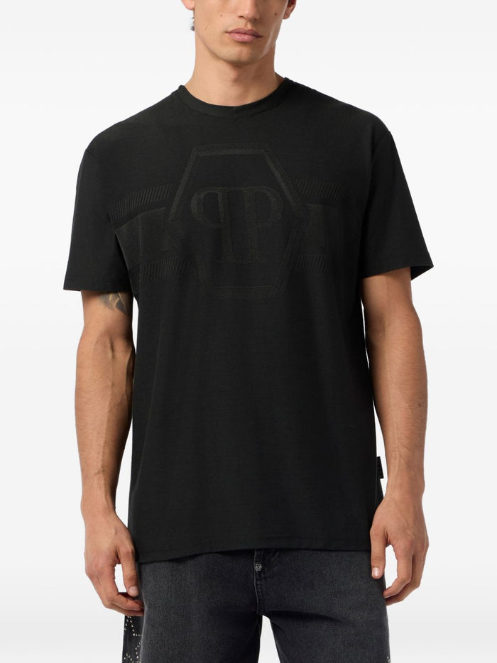 Philipp Plein T-shirt Nero Uomo Hexagon 1