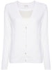 P.a.r.o.s.h. Cardigan Bianco Donna a coste 5