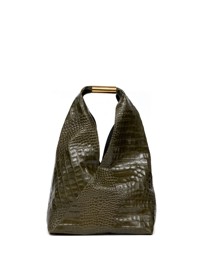 Mm6 Maison Margiela Borsa Verde Donna Effetto Coccodrillo 1