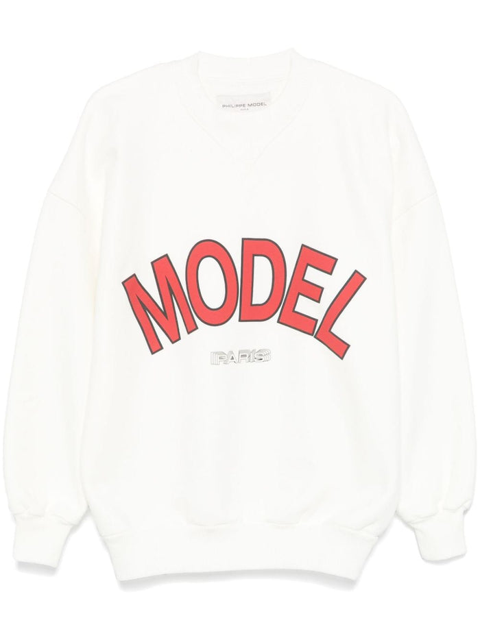 Philippe Model Women's White Sweatshirt 1