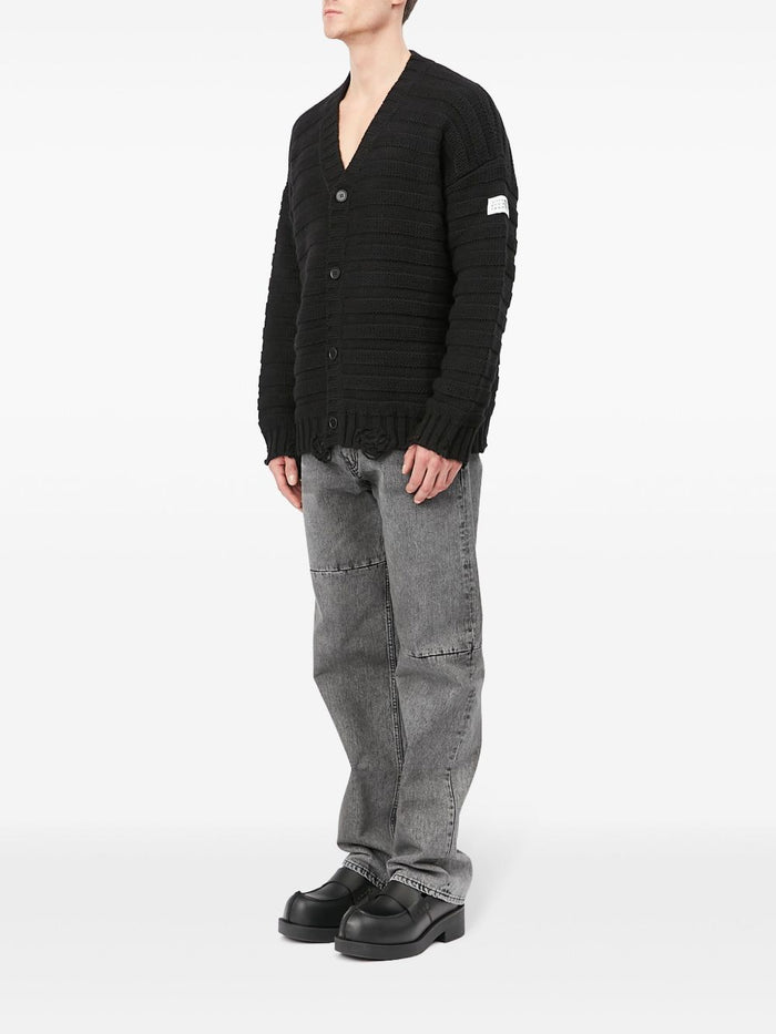 Mm6 Maison Margiela Cardigan Nero Uomo 2