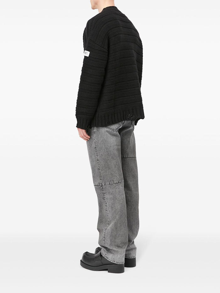 Mm6 Maison Margiela Cardigan Nero Uomo 4