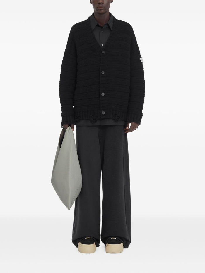 Mm6 Maison Margiela Cardigan Nero Uomo 5