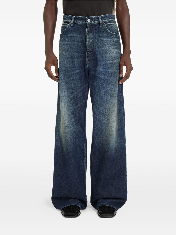 Mm6 Maison Margiela Jeans Gamba Ampia Uomo Blu 1