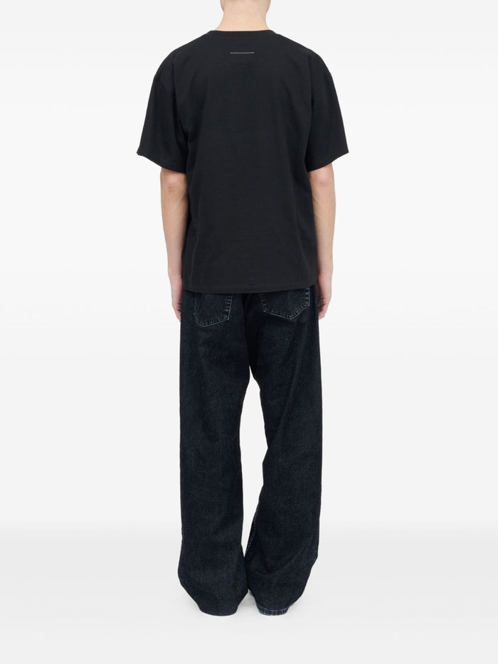 Mm6 Maison Margiela Men's Black T-shirt 4