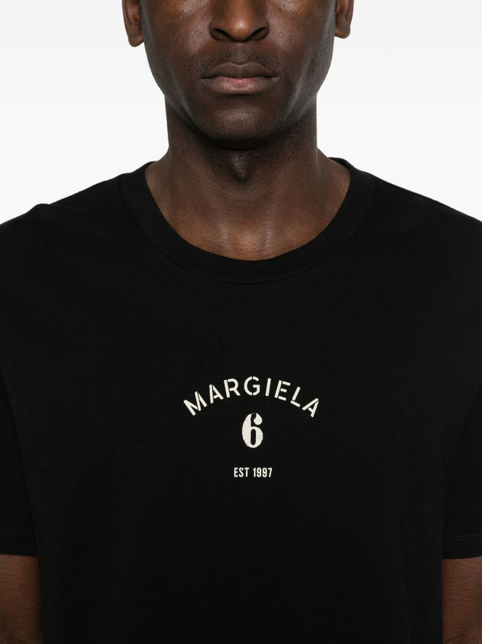 Mm6 Maison Margiela Men's Logo T-shirt Black 4