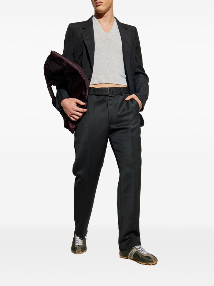 Mm6 Maison Margiela Herren Hose mit Gürtel in Schwarz 2