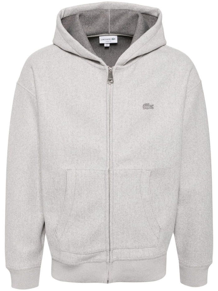 Lacoste Felpa Grigio Uomo Ricamo Coccodrillo 5