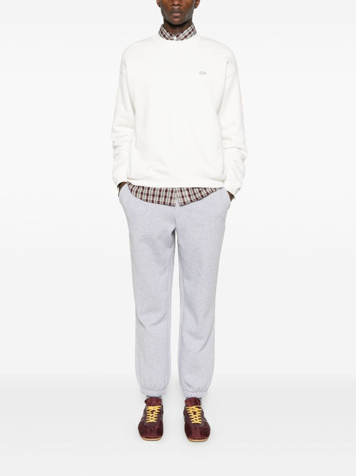 Lacoste Felpa Ricamo Coccodrillo Uomo Bianco 1