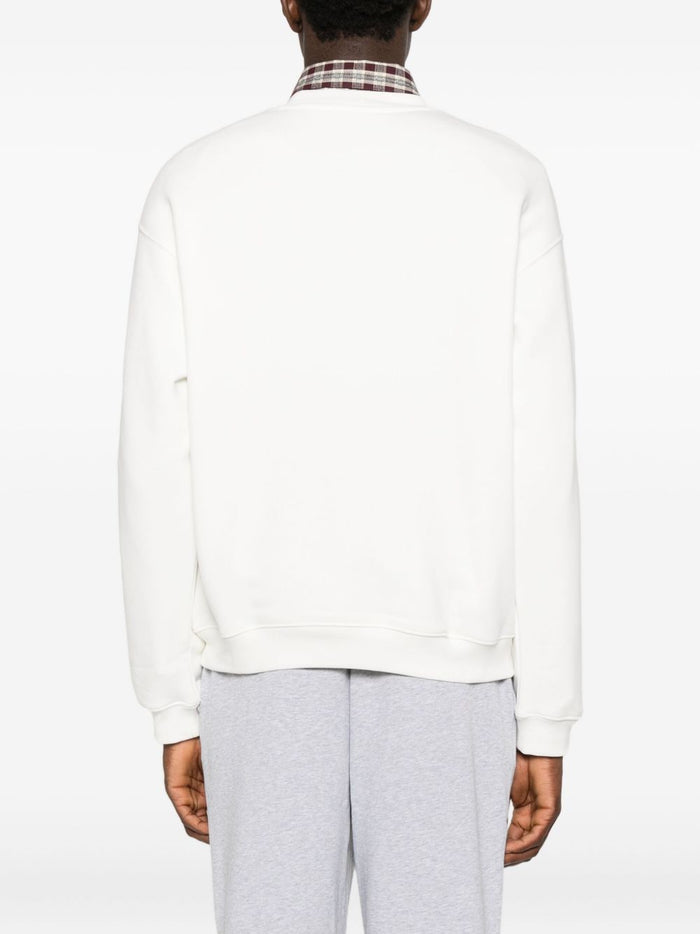 Lacoste Felpa Ricamo Coccodrillo Uomo Bianco 2