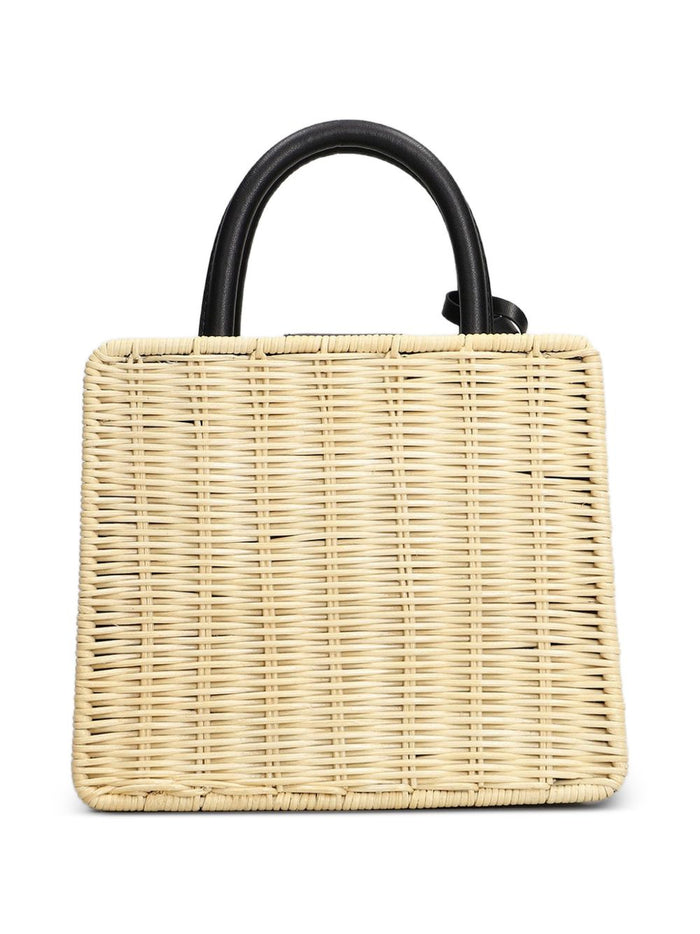 Mc2 Saint Barth Borsa Mini Straw Donna Beige-Nero 3