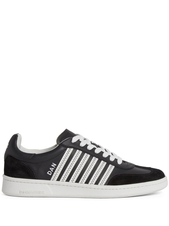 Dsquared2 Scarpa Nero Uomo Bande Laterali Dan 1