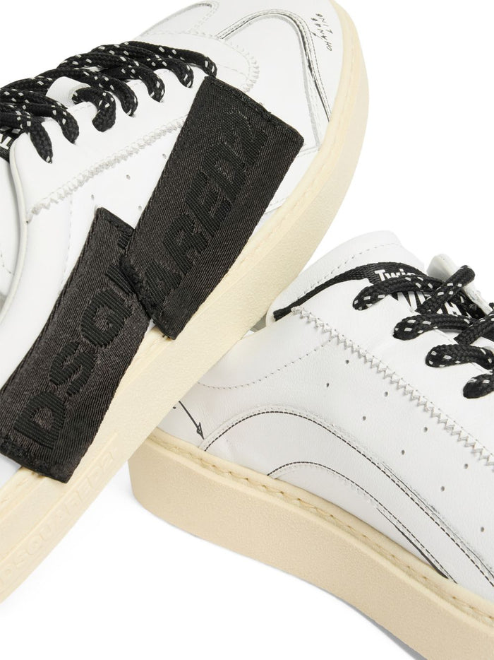 Dsquared2 Scarpa Bianco Uomo Dettaglio Nastro 5