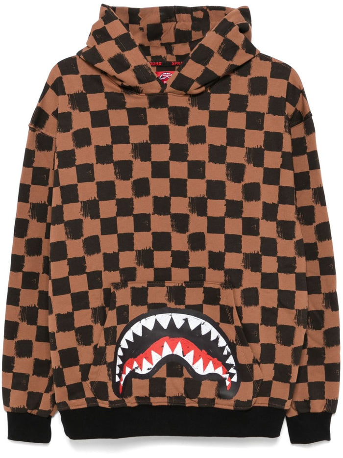 Sprayground Men's Brown Checked Sweatshirt 1