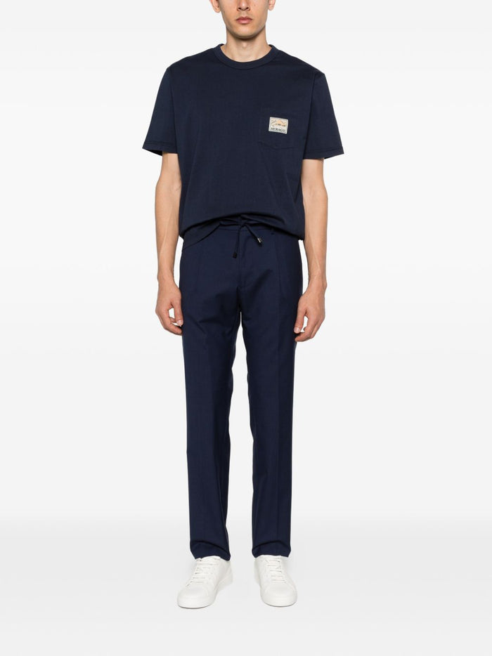 Berwich Pantaloni Blu Uomo Spiaggia 2