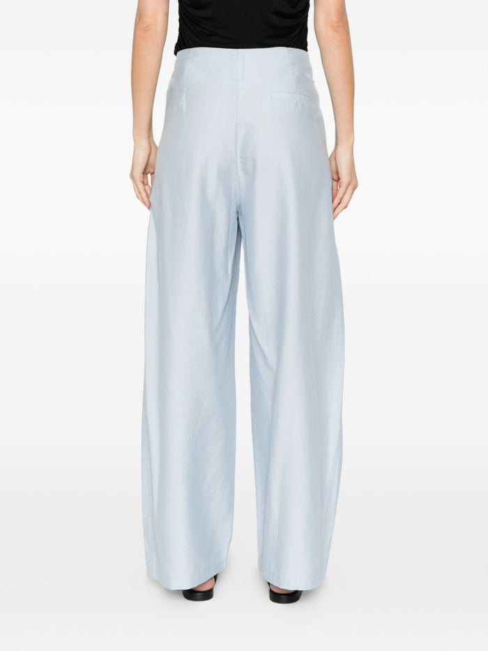 Eleh Women's Loose Fit Trousers Light Blue 2