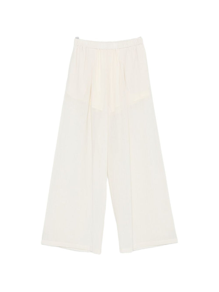 Eleh Damen Palazzo Hose Weiß 5