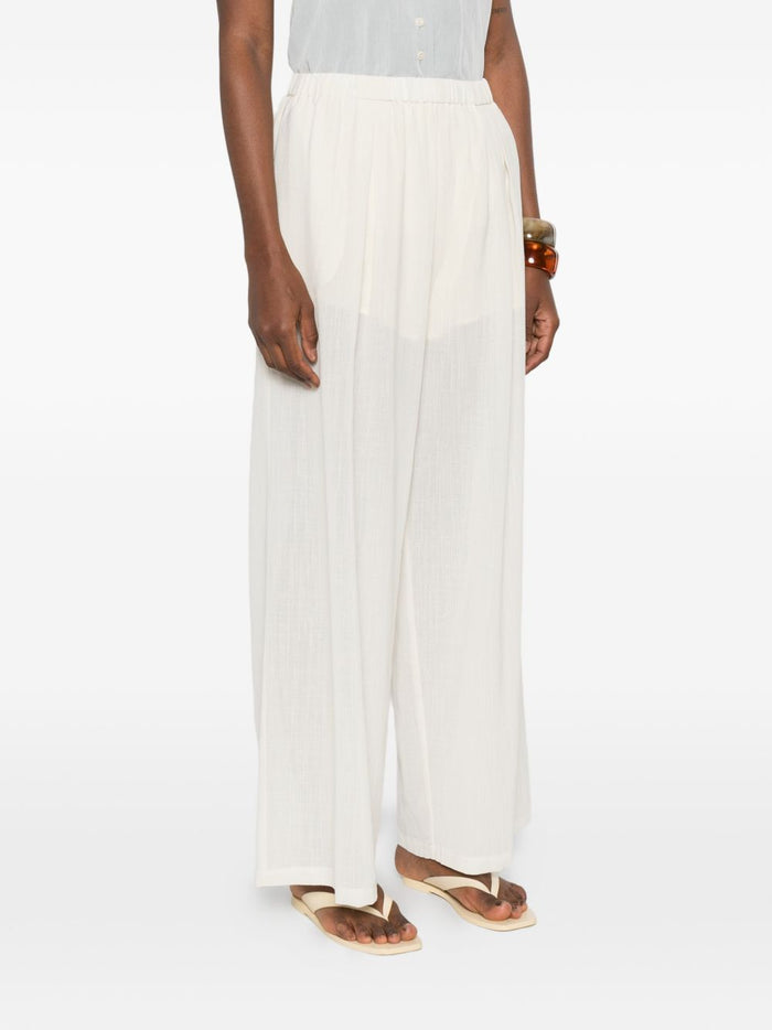 Eleh Damen Palazzo Hose Weiß 1