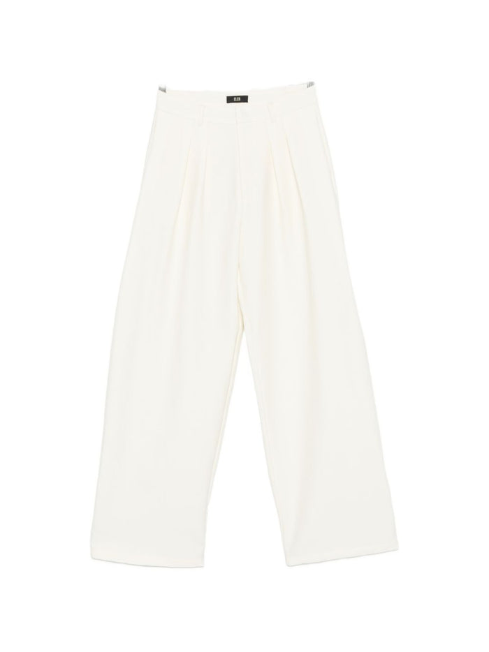 Eleh Double Pleat Trousers for Women, Ecru 5