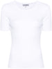 Ganni T-shirt Bianco Donna Scollo Tondo 5