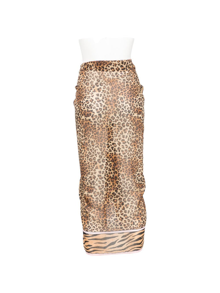 Mc2 Saint Barth Pareo Animal Print Damen Braun 2