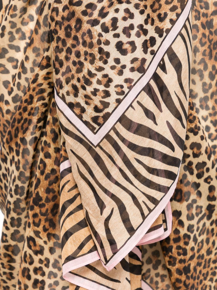 Mc2 Saint Barth Pareo Animal Print Damen Braun 3