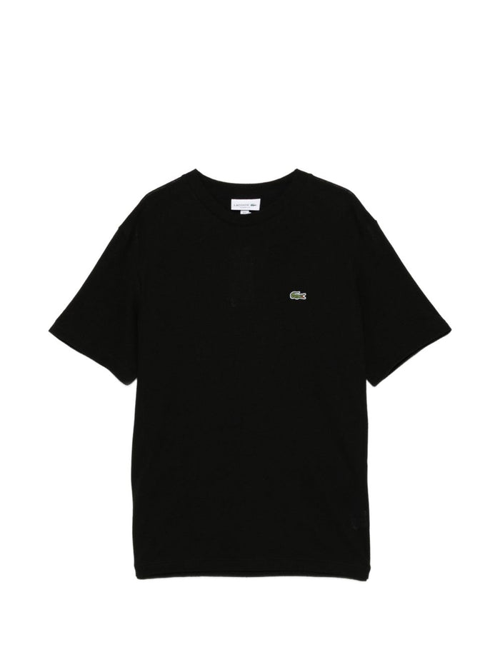Lacoste T-Shirt Coccodrillo Verde Uomo Nero 1