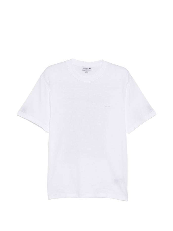 Lacoste T-Shirt Stampa Posteriore Uomo Bianco 1