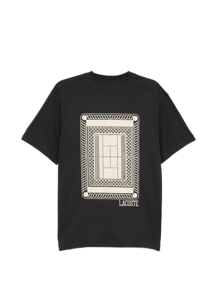 Lacoste Men's Black Back Print T-Shirt 2
