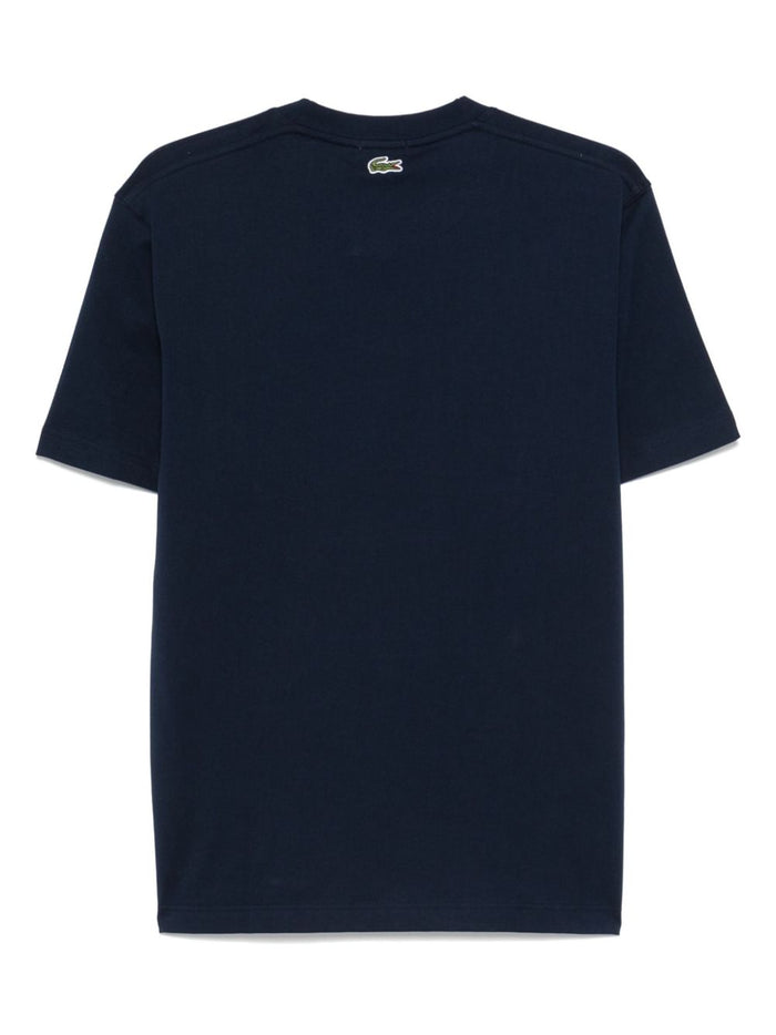 Lacoste T-shirt Blu Uomo Stampa Logo 2