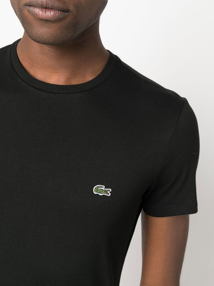 Lacoste Herren T-Shirt Schwarz Pima Baumwolle 4
