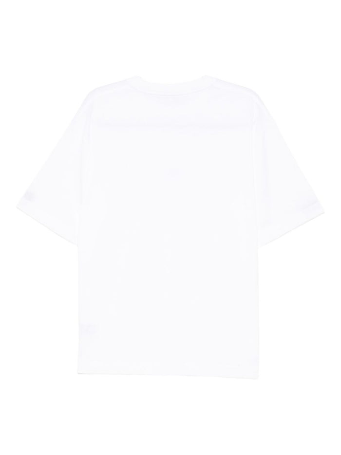 Lacoste T-Shirt Coccodrillo in Tono Uomo Bianco 2