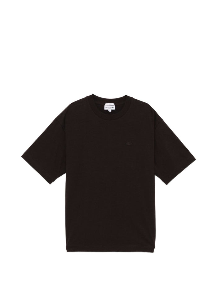 Lacoste Men's Tone-on-Tone Crocodile T-Shirt Brown 1