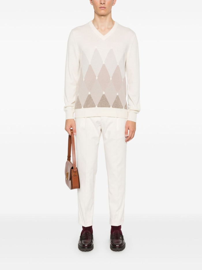 Briglia 1949 Herrenhose Tiberio in Weiß 1