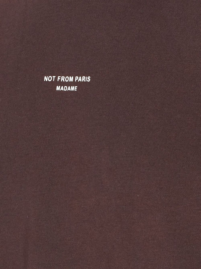 Drole De Monsieur Braunes Herren-T-Shirt mit Mikro-Logo, nicht aus Paris, Madame 4