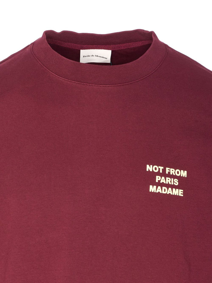 Drole De Monsieur Lila Herren T-Shirt Not From Paris Madame Print 3