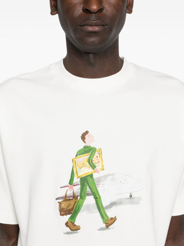 Drole De Monsieur T-Shirt L'Homme Au Tableau Uomo Bianco 4