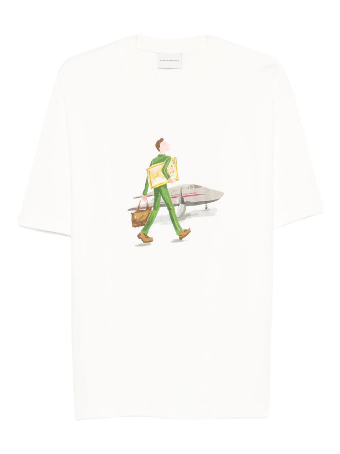 Drole De Monsieur T-Shirt L'Homme Au Tableau Uomo Bianco 5