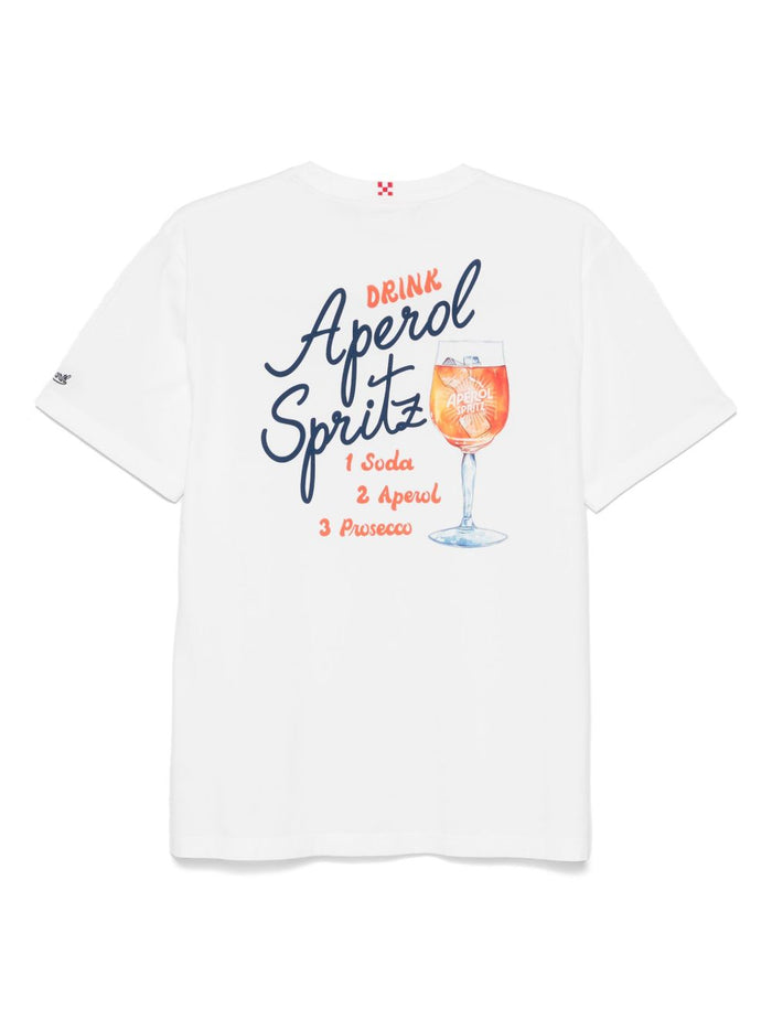 Mc2 Saint Barth Uomo T-shirt Bianco Drink Aperol Spritz 2