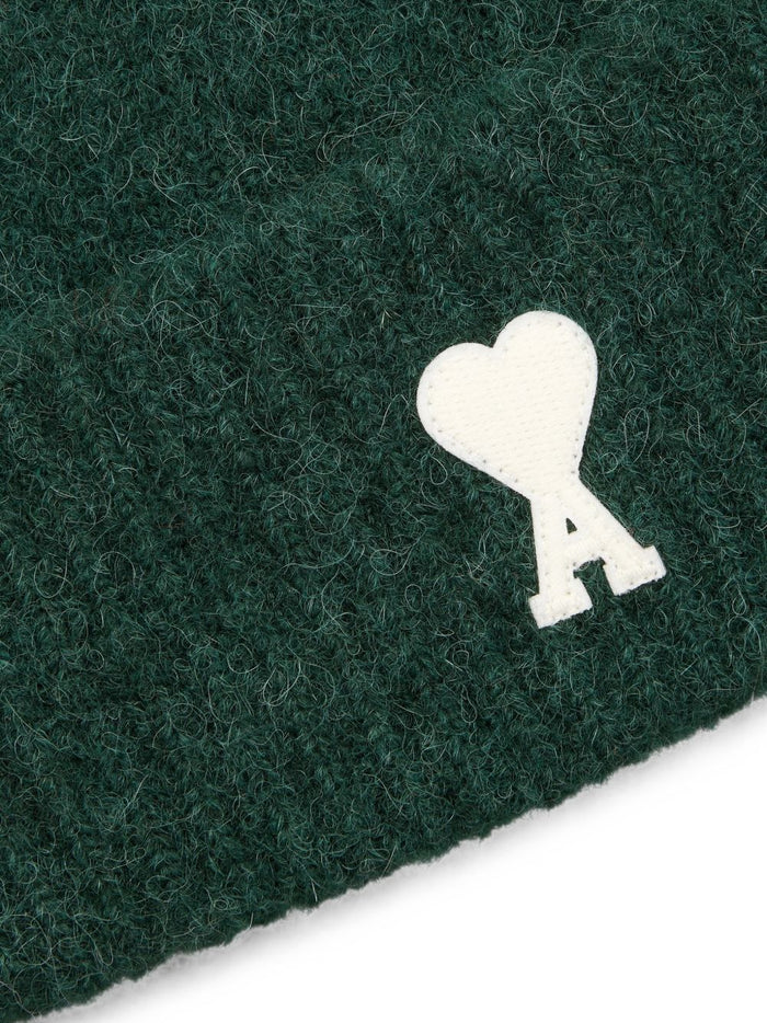 Ami Paris Cappellino Vert Bouteille Ecru Uomo 3