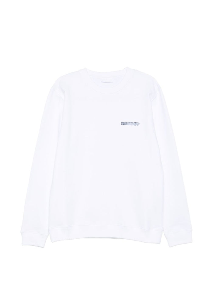 Dondup Felpa Bianco Uomo Girocollo 1