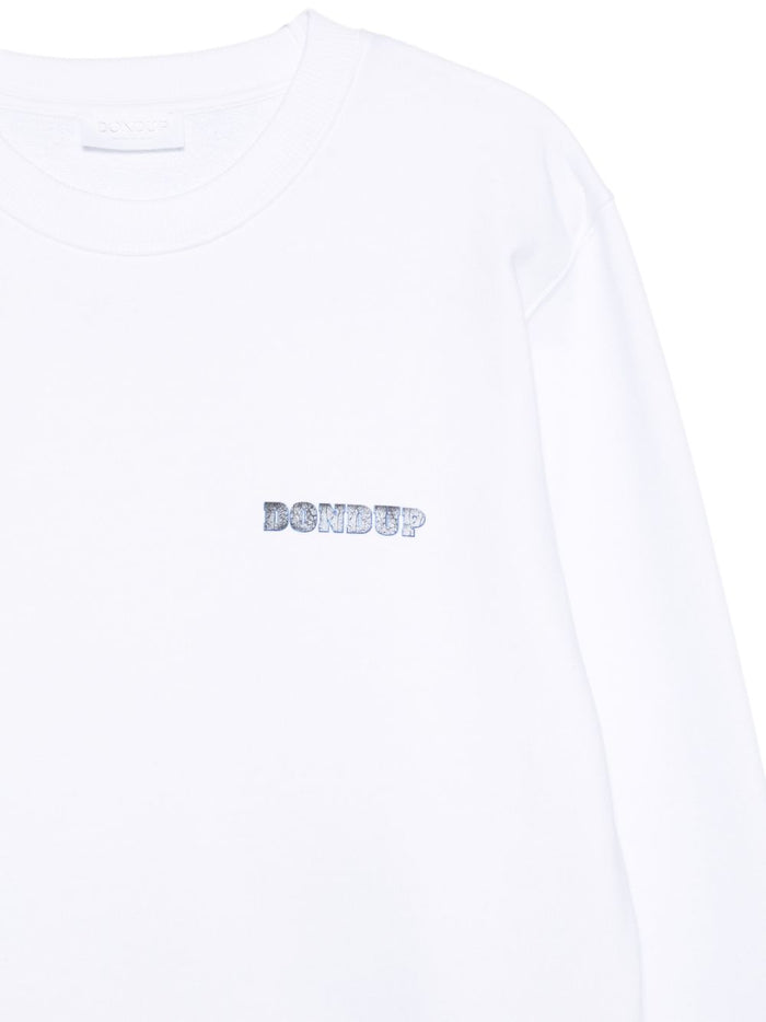 Dondup Felpa Bianco Uomo Girocollo 3